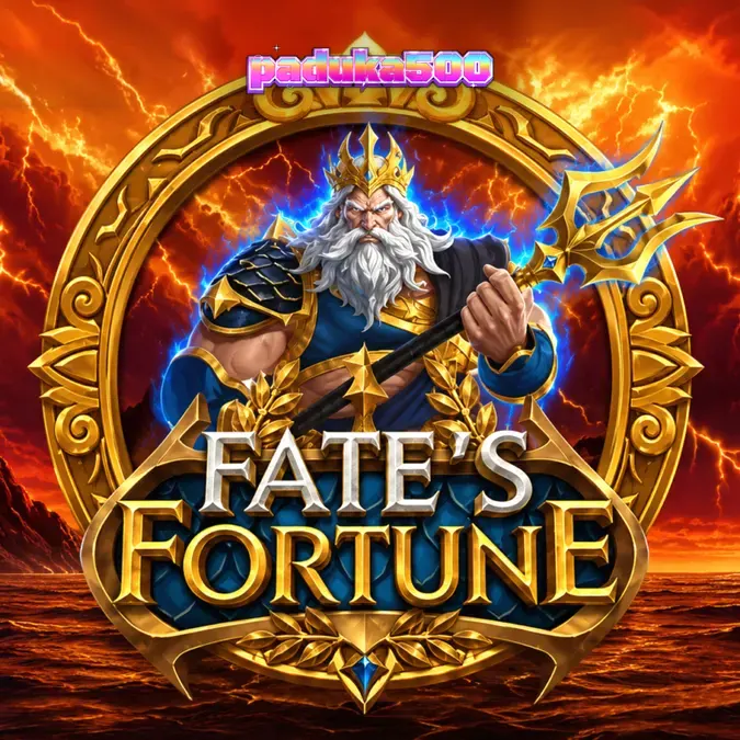 Tampilan visual slot Fate’s Fortune dengan elemen mitologi Yunani dan simbol-simbol kuno.